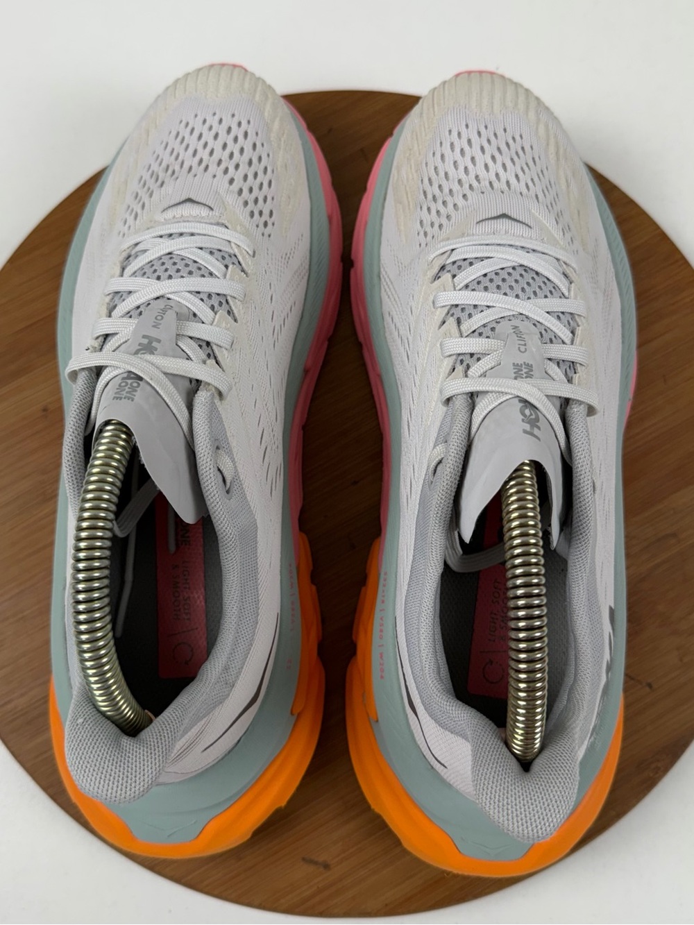 Hoka One One Clifton Edge Women's White Running Shoes - Picture 5 of 9